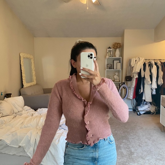 ZARA PINK CARDIGAN - Picture 7 of 8